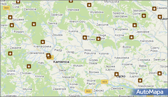 mapa Wola Piskulina, Wola Piskulina na mapie Targeo