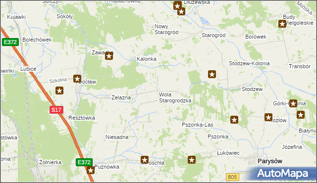 mapa Wola Starogrodzka, Wola Starogrodzka na mapie Targeo