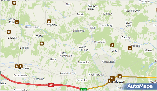 mapa Wólka Kałuska, Wólka Kałuska na mapie Targeo