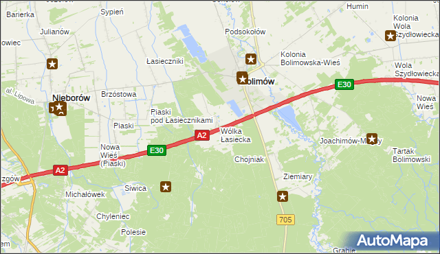 mapa Wólka Łasiecka, Wólka Łasiecka na mapie Targeo