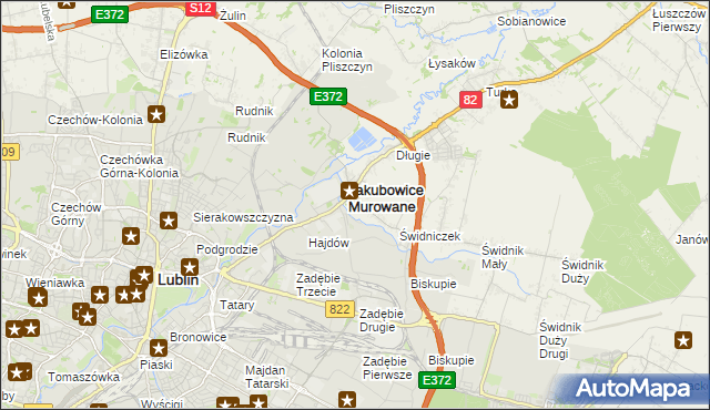 mapa Wólka powiat lubelski, Wólka powiat lubelski na mapie Targeo