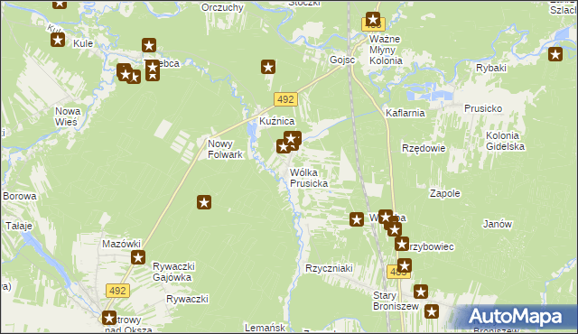 mapa Wólka Prusicka, Wólka Prusicka na mapie Targeo