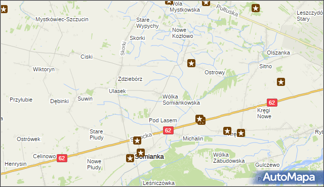 mapa Wólka Somiankowska, Wólka Somiankowska na mapie Targeo