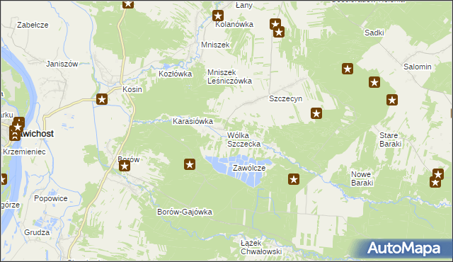 mapa Wólka Szczecka, Wólka Szczecka na mapie Targeo