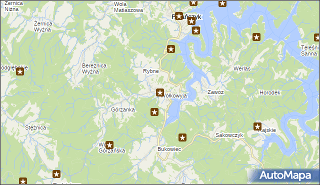 mapa Wołkowyja, Wołkowyja na mapie Targeo