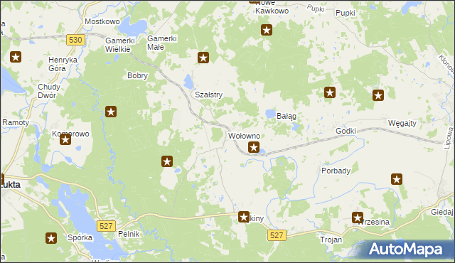 mapa Wołowno, Wołowno na mapie Targeo
