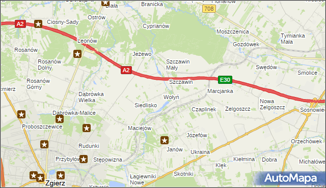 mapa Wołyń, Wołyń na mapie Targeo
