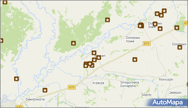 mapa Wroceń, Wroceń na mapie Targeo