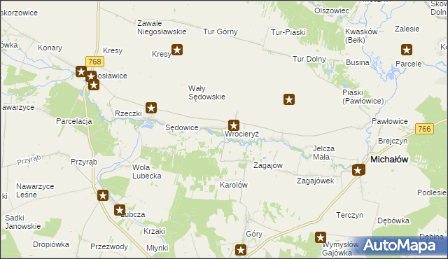 mapa Wrocieryż, Wrocieryż na mapie Targeo