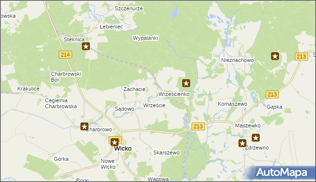 mapa Wrześcienko, Wrześcienko na mapie Targeo