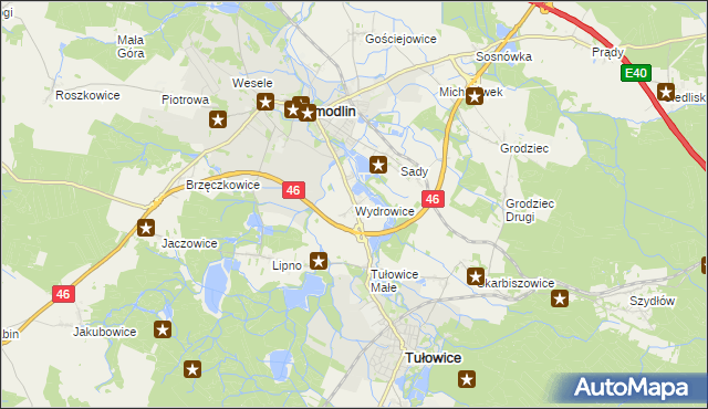 mapa Wydrowice gmina Niemodlin, Wydrowice gmina Niemodlin na mapie Targeo