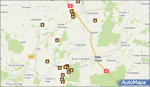 mapa Wygrane, Wygrane na mapie Targeo