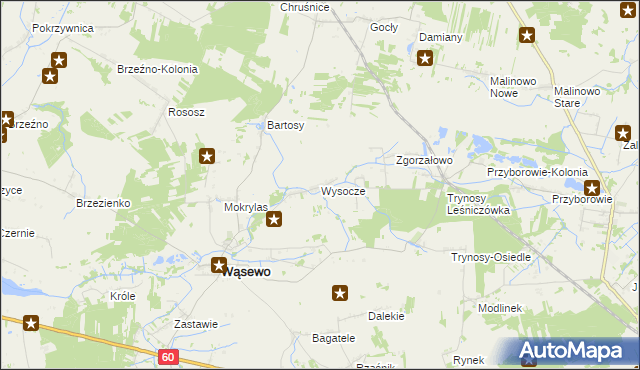 mapa Wysocze, Wysocze na mapie Targeo