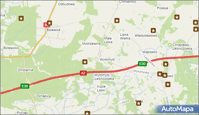 mapa Wytomyśl, Wytomyśl na mapie Targeo