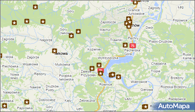 mapa Wytrzyszczka, Wytrzyszczka na mapie Targeo