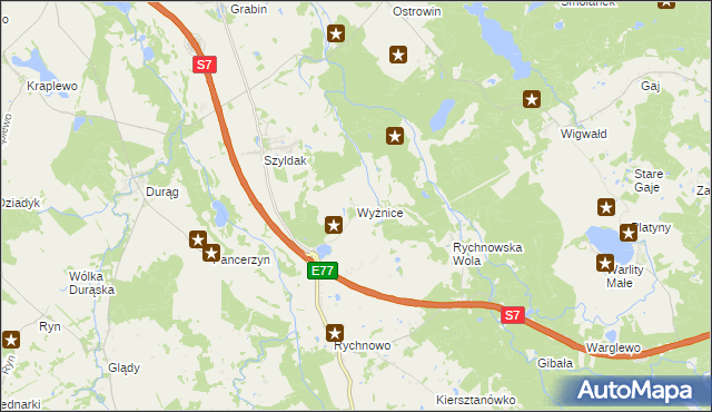 mapa Wyżnice, Wyżnice na mapie Targeo