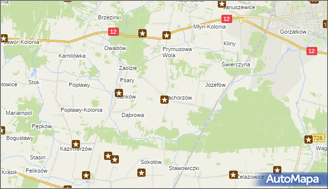 mapa Zachorzów, Zachorzów na mapie Targeo