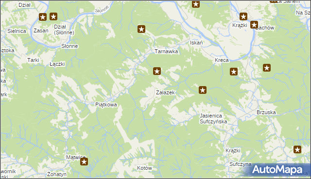 mapa Załazek, Załazek na mapie Targeo