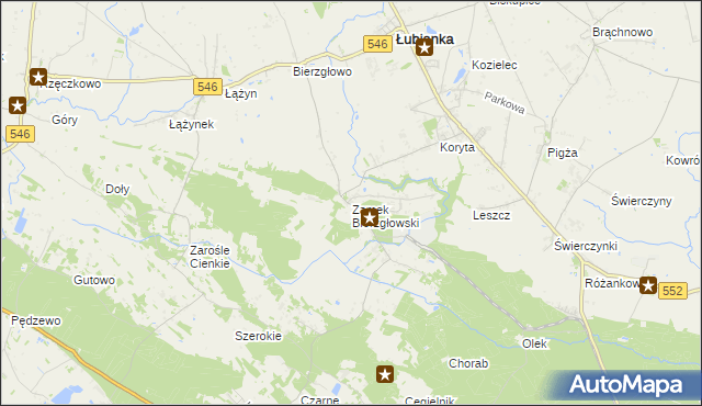 mapa Zamek Bierzgłowski, Zamek Bierzgłowski na mapie Targeo