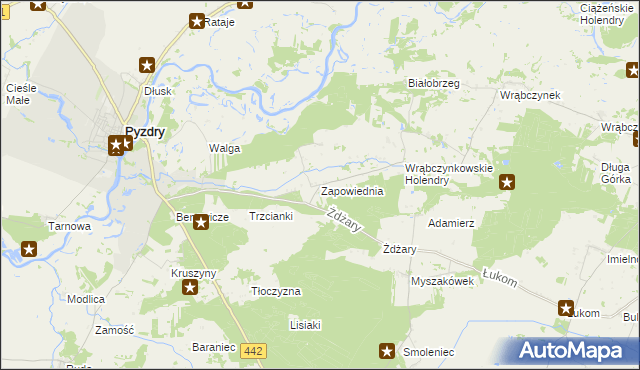 mapa Zapowiednia, Zapowiednia na mapie Targeo