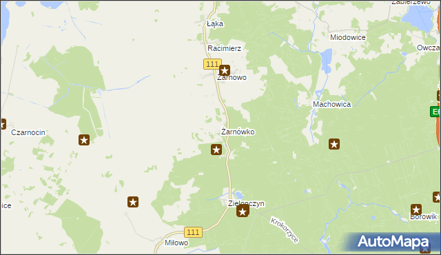 mapa Żarnówko, Żarnówko na mapie Targeo