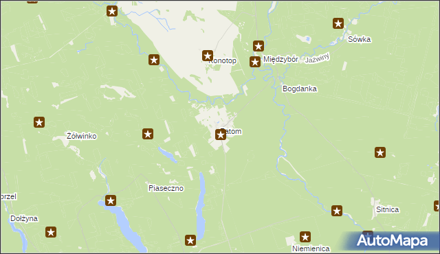 mapa Zatom, Zatom na mapie Targeo
