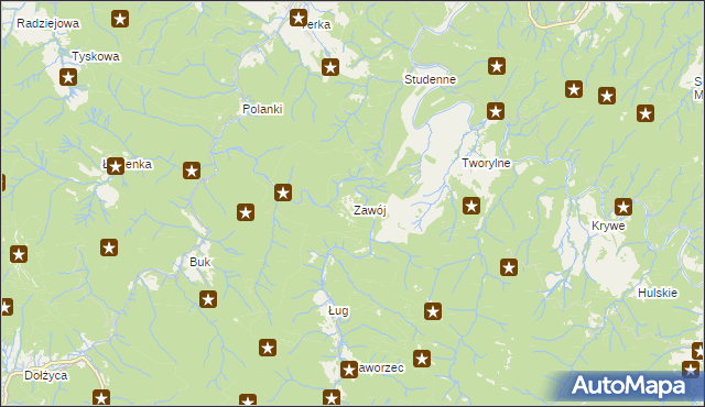 mapa Zawój, Zawój na mapie Targeo