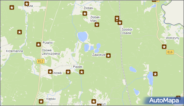 mapa Zawołcze, Zawołcze na mapie Targeo