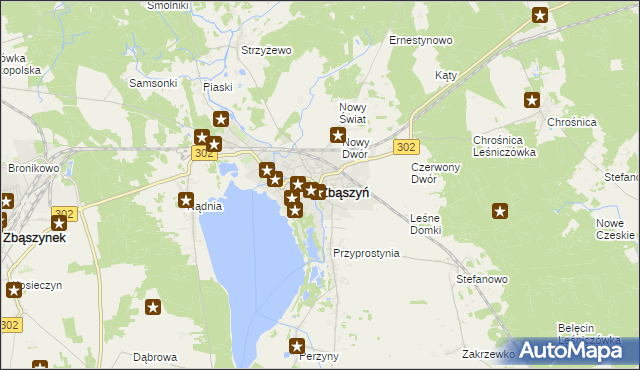 mapa Zbąszyń, Zbąszyń na mapie Targeo