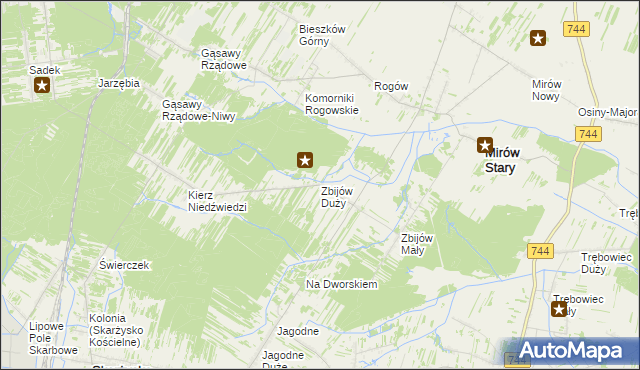 mapa Zbijów Duży, Zbijów Duży na mapie Targeo