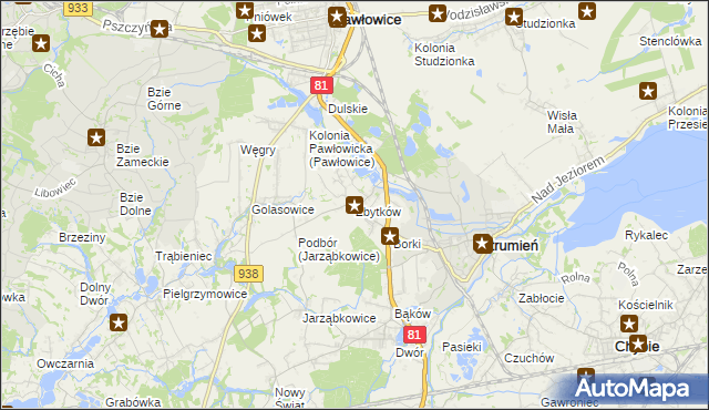 mapa Zbytków, Zbytków na mapie Targeo