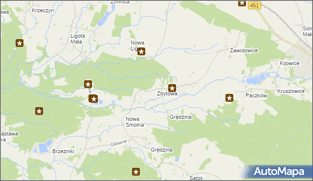 mapa Zbytowa, Zbytowa na mapie Targeo