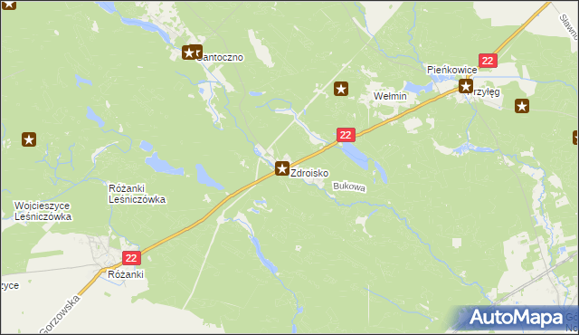 mapa Zdroisko, Zdroisko na mapie Targeo