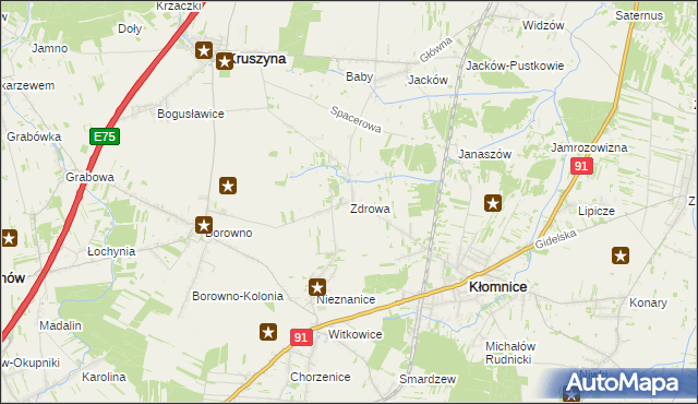 mapa Zdrowa, Zdrowa na mapie Targeo