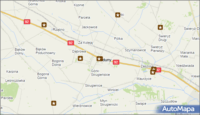 mapa Zduny powiat łowicki, Zduny powiat łowicki na mapie Targeo