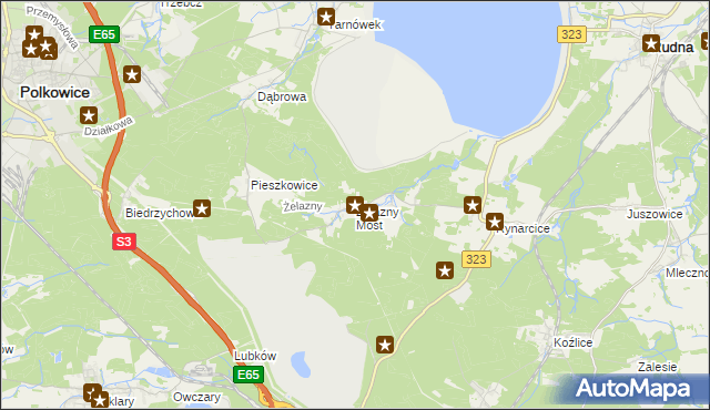 mapa Żelazny Most, Żelazny Most na mapie Targeo
