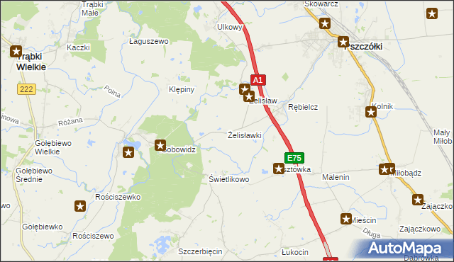 mapa Żelisławki, Żelisławki na mapie Targeo