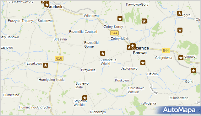mapa Zembrzus Wielki, Zembrzus Wielki na mapie Targeo