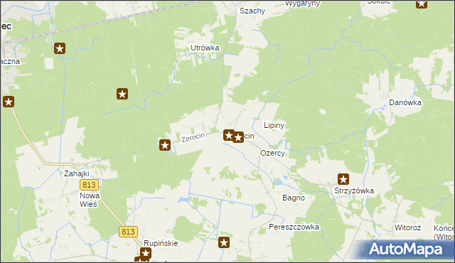 mapa Żerocin, Żerocin na mapie Targeo