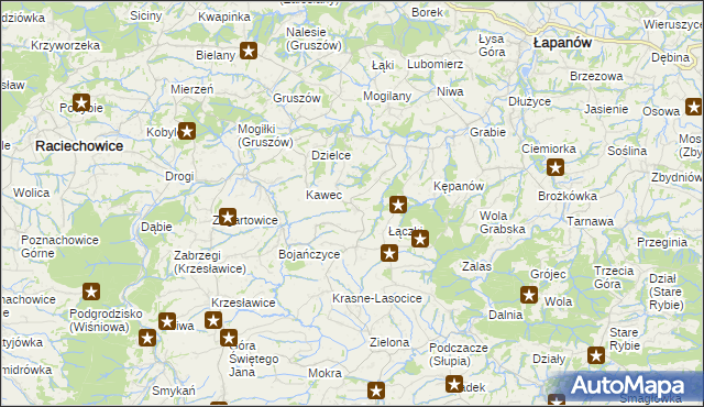 mapa Żerosławice, Żerosławice na mapie Targeo