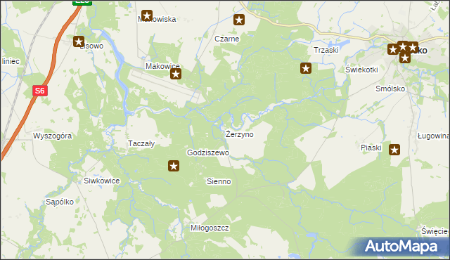 mapa Żerzyno, Żerzyno na mapie Targeo