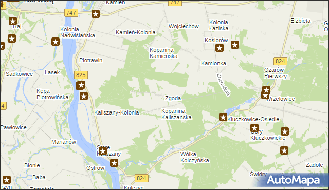 mapa Zgoda gmina Łaziska, Zgoda gmina Łaziska na mapie Targeo