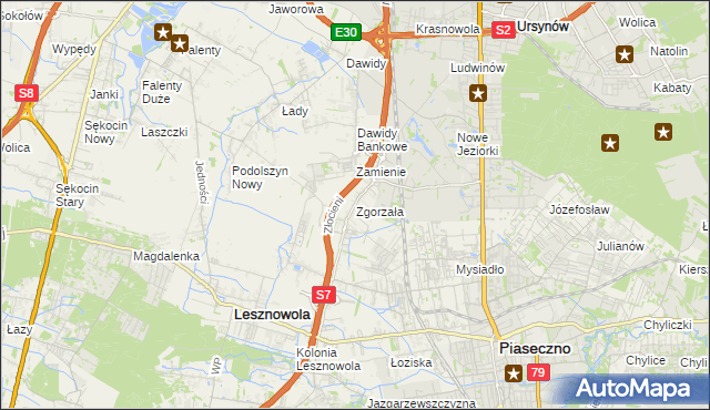 mapa Zgorzała, Zgorzała na mapie Targeo