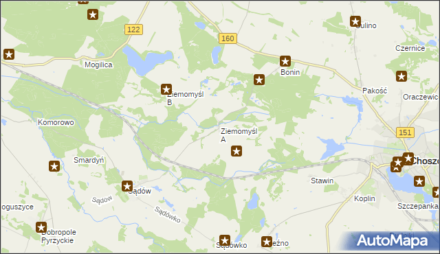 mapa Ziemomyśl A, Ziemomyśl A na mapie Targeo