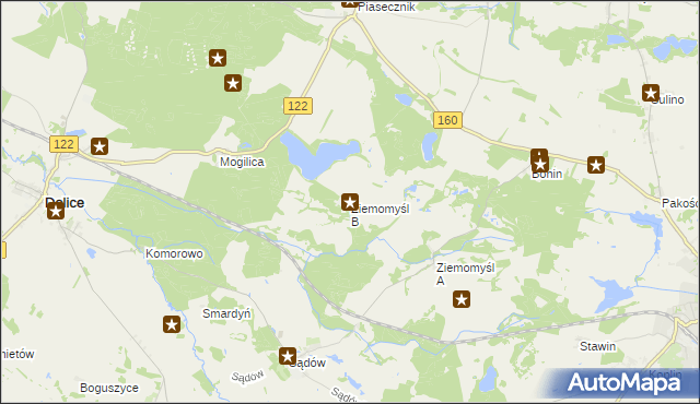 mapa Ziemomyśl B, Ziemomyśl B na mapie Targeo