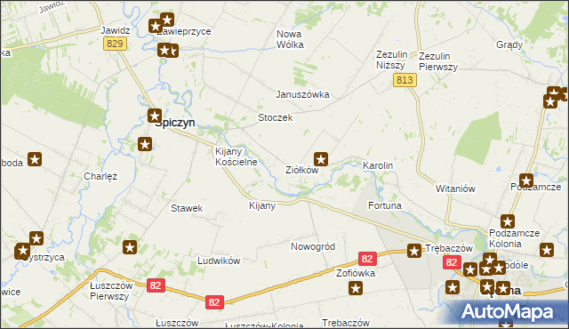 mapa Ziółków, Ziółków na mapie Targeo