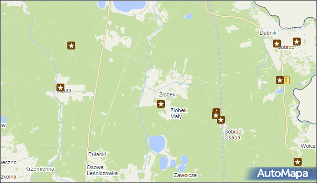 mapa Żłobek gmina Włodawa, Żłobek gmina Włodawa na mapie Targeo