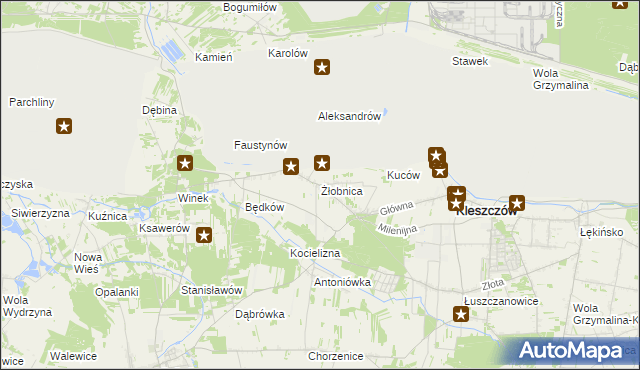 mapa Żłobnica, Żłobnica na mapie Targeo
