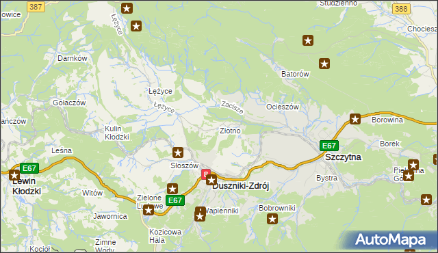 mapa Złotno, Złotno na mapie Targeo