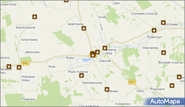 mapa Żółkiewka-Osada, Żółkiewka-Osada na mapie Targeo